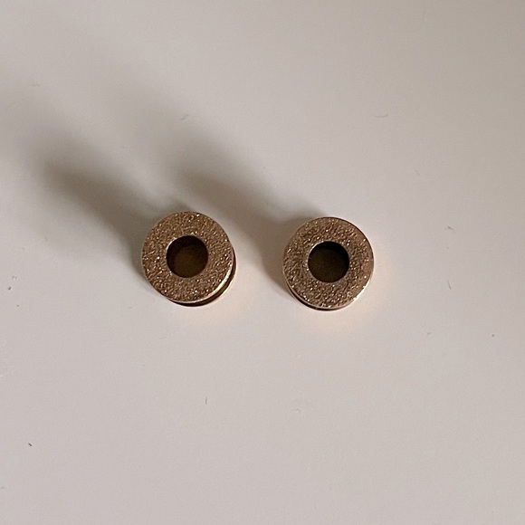 Rose gold tone surgical steel 2g tunnels inner threaded earrings body jewelry - Picture 1 of 2